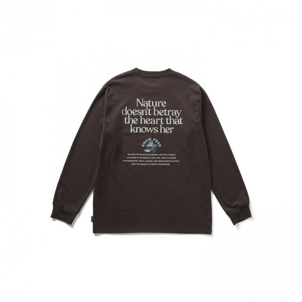 2025H~ Xm[s[N AEghAJWA sVc Living With Nature L/S T-Shirt TS-25AU009 snow peak