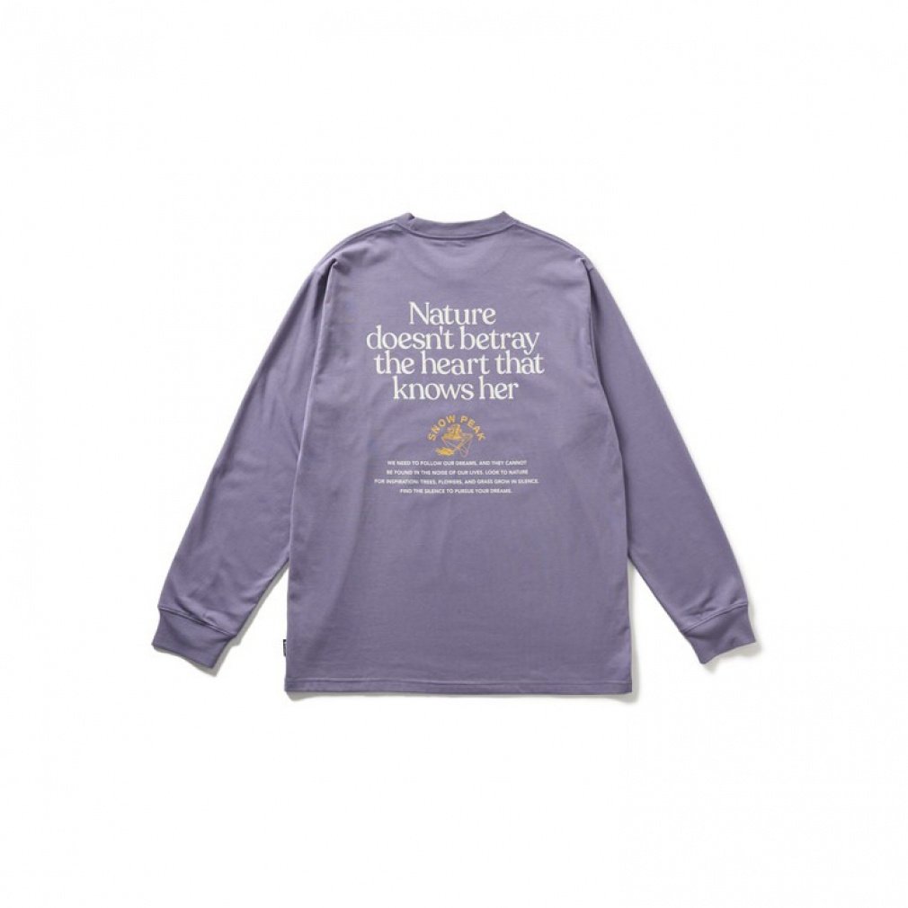 2025H~ Xm[s[N AEghAJWA sVc Living With Nature L/S T-Shirt TS-25AU009 snow peak