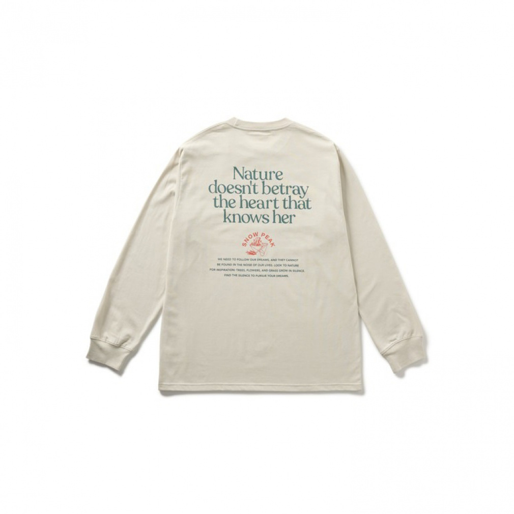 2025H~ Xm[s[N AEghAJWA sVc Living With Nature L/S T-Shirt TS-25AU009 snow peak