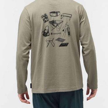 【アルペン限定】 Gear Printed L/S Tshirt(ベージュ-XL)