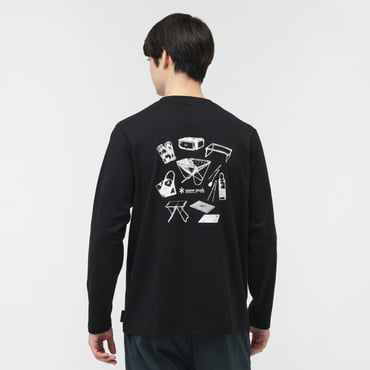 【アルペン限定】 Gear Printed L/S Tshirt(ブラック-L)