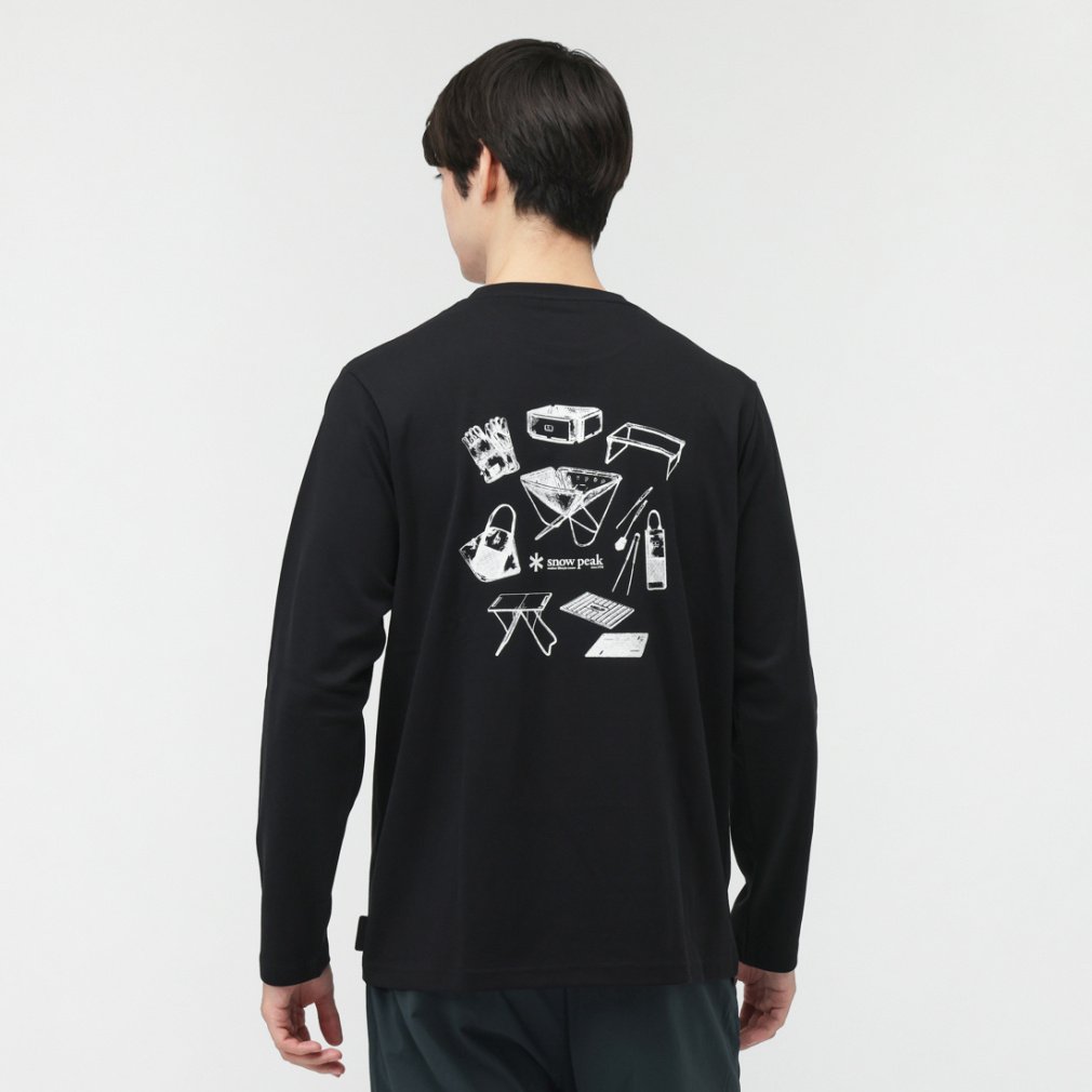 【アルペン限定】 Gear Printed L/S Tshirt(ブラック-M)