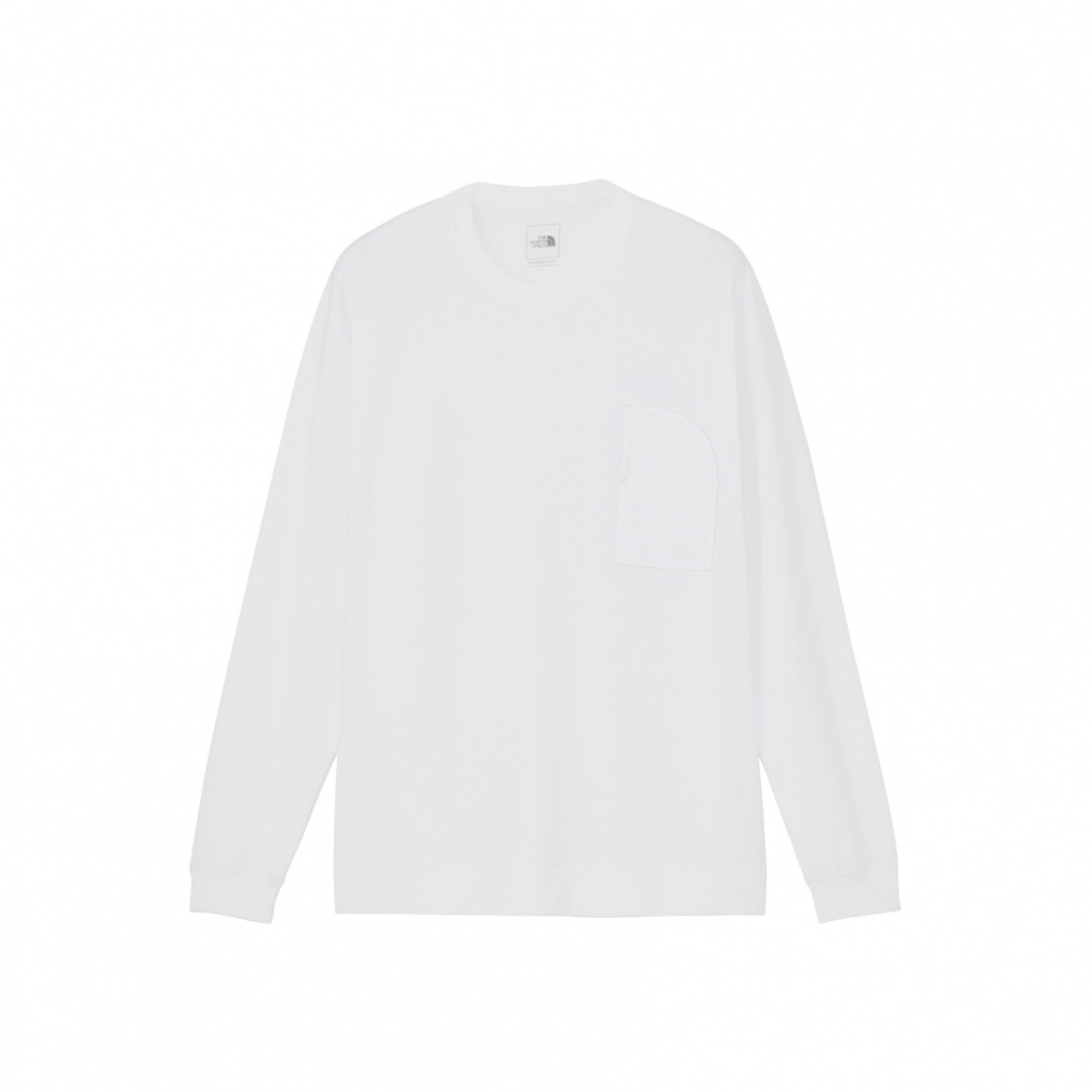 L/S Crepe Weave Tee ロングスリーブクリープウィーブティー(ホワイト-XS)