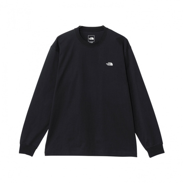 L/S FD Nuptse Cotton Tee ロングスリーブフラッシュドライヌプシコットンティー(ブラック-M)