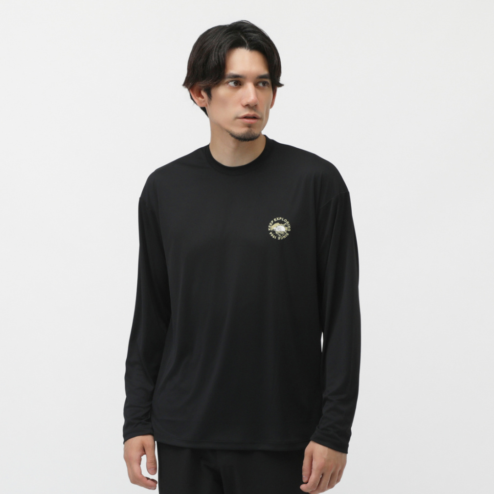 L/S Water Smooth Tee ロングスリーブウォータースムースティー(ブラック-S　メンズ)