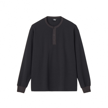 L/S Honeycomb Henry ロングスリーブハニカムヘンリー(ブラック-S)