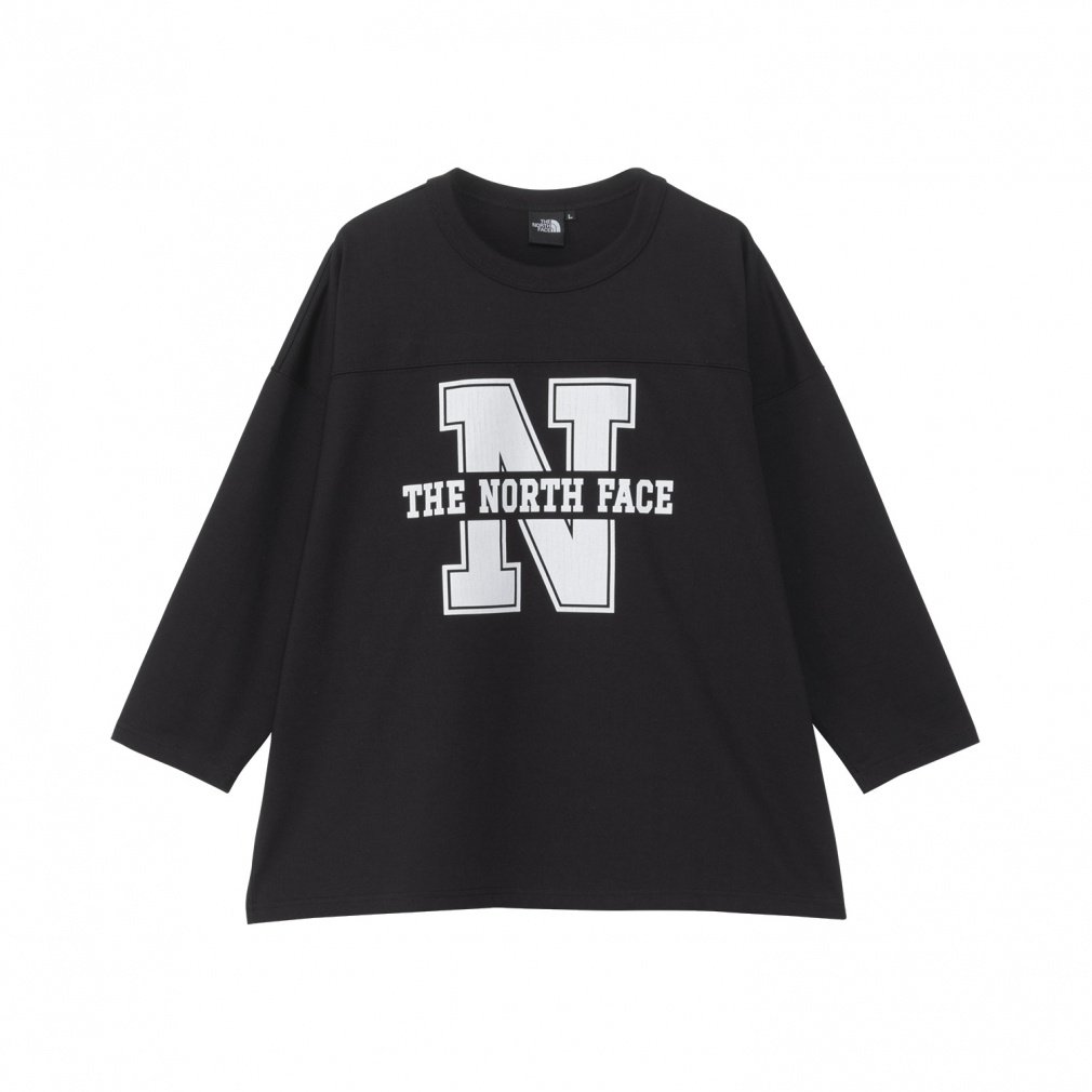 3/4 Football Tee スリークォーターフットボールティー(ブラック-XS)