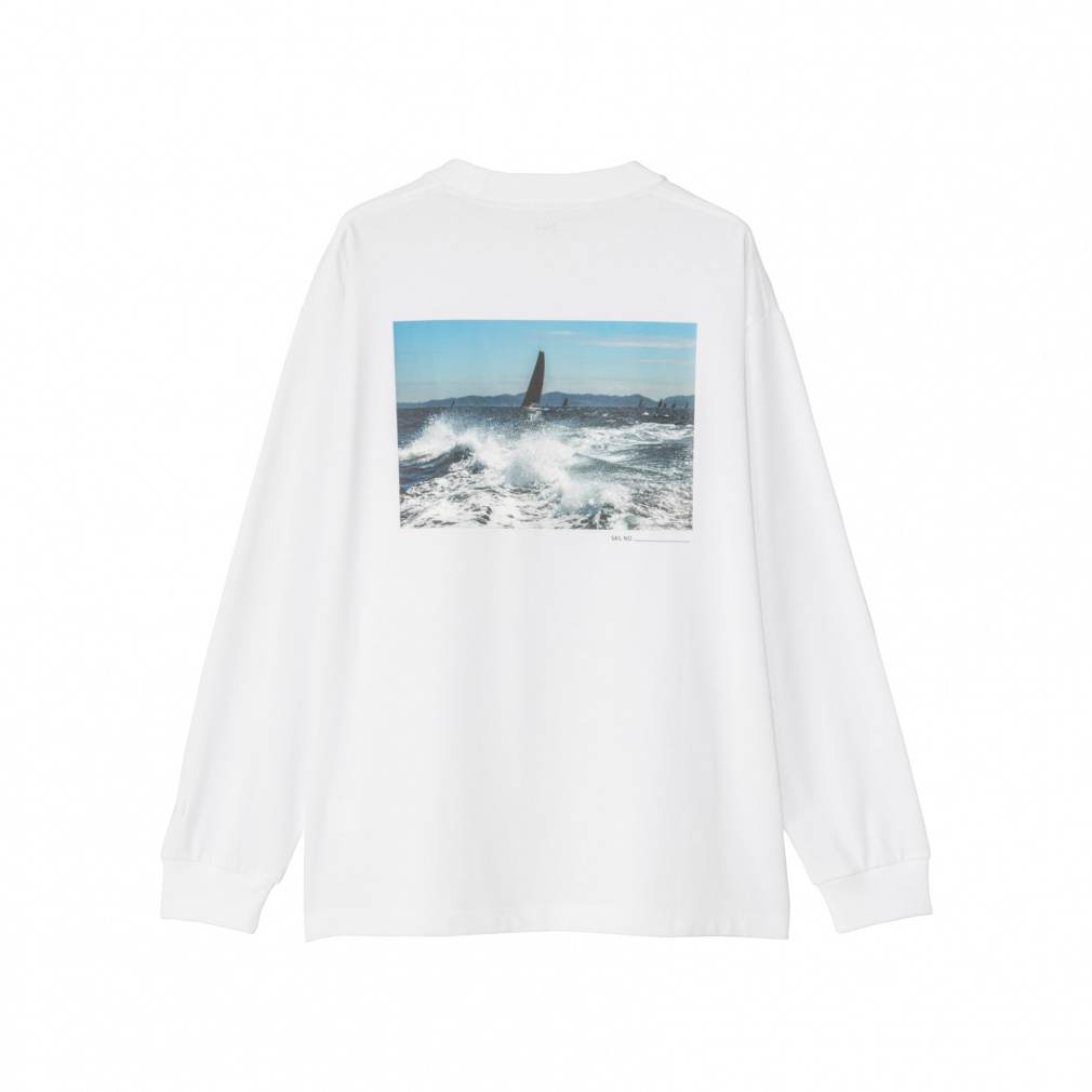◆◆メール便発送 ＜ヘリーハンセン＞ HELLY HANSEN ロングスリーブオーシャングラフィックティー ユニセックス 長袖Tシャツ HM32583 2025秋冬 ヘリーハンセン アウトドアカジュアル 長袖Tシャツ L/S