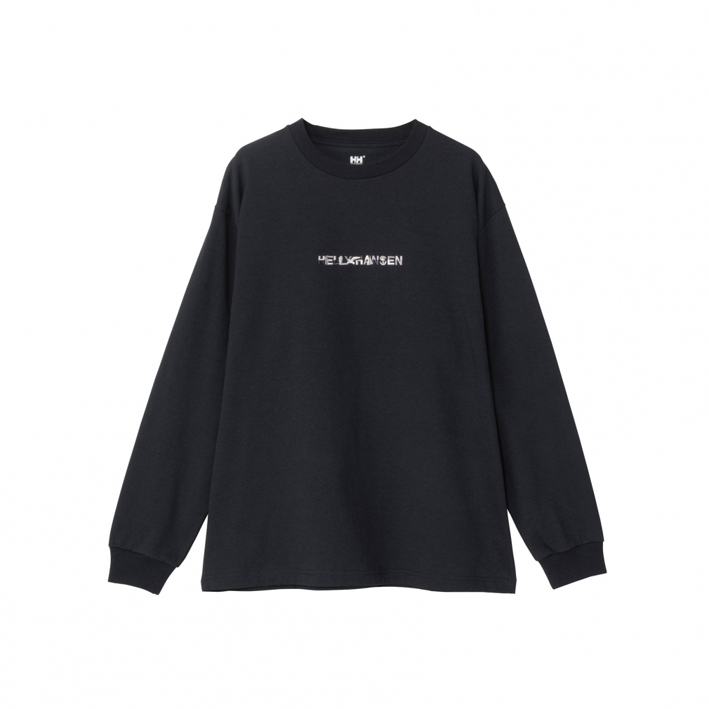L/S Embroidery Logo Tee ロングスリーブエンブロイダリーロゴティー(ブラック-S)
