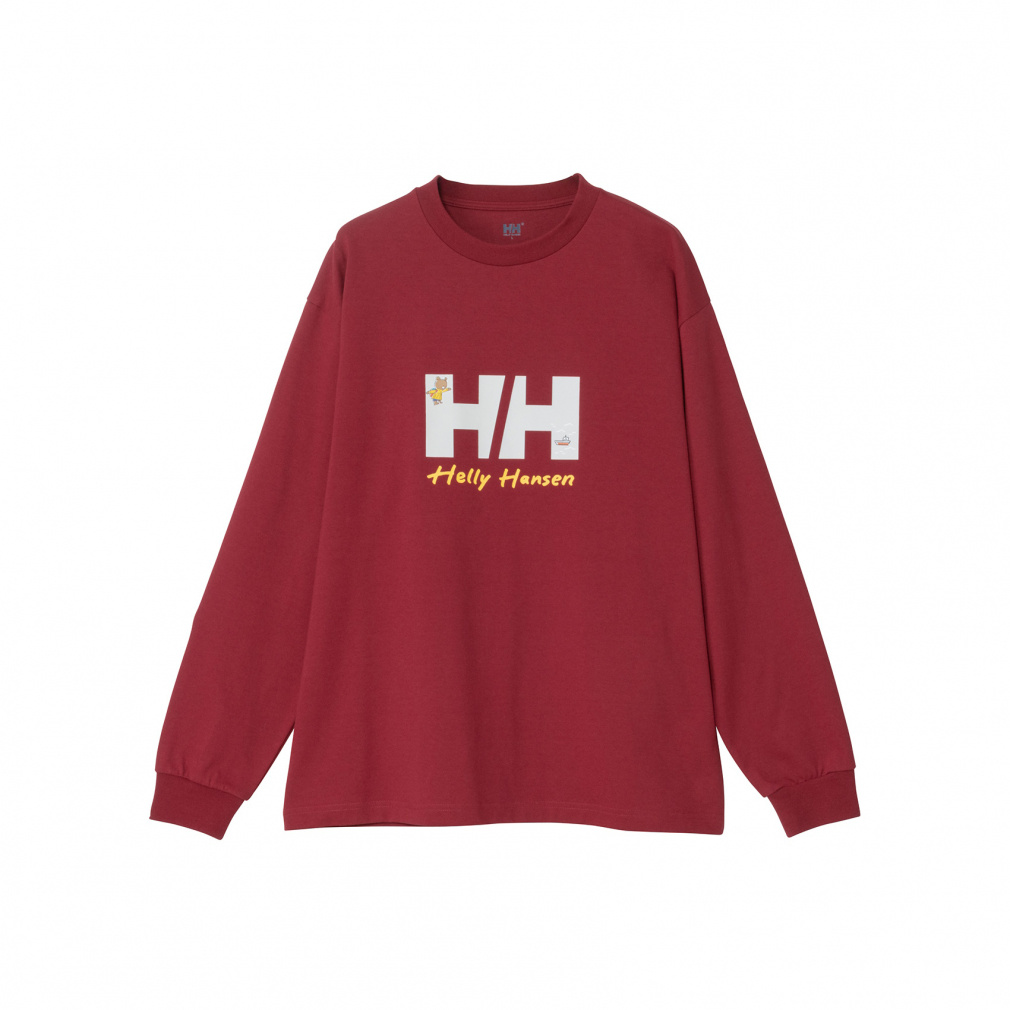 L/S HH Helly Bear Tee ロングスリーブ HHヘリーベアティー(レッド-S)