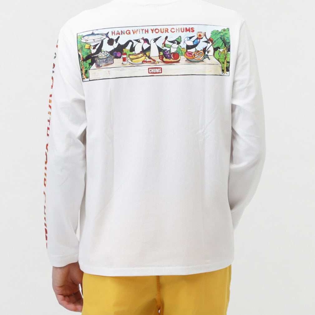 チャムス メンズ アウトドア 長袖Tシャツ Anti-Bug Breakfast L/S T