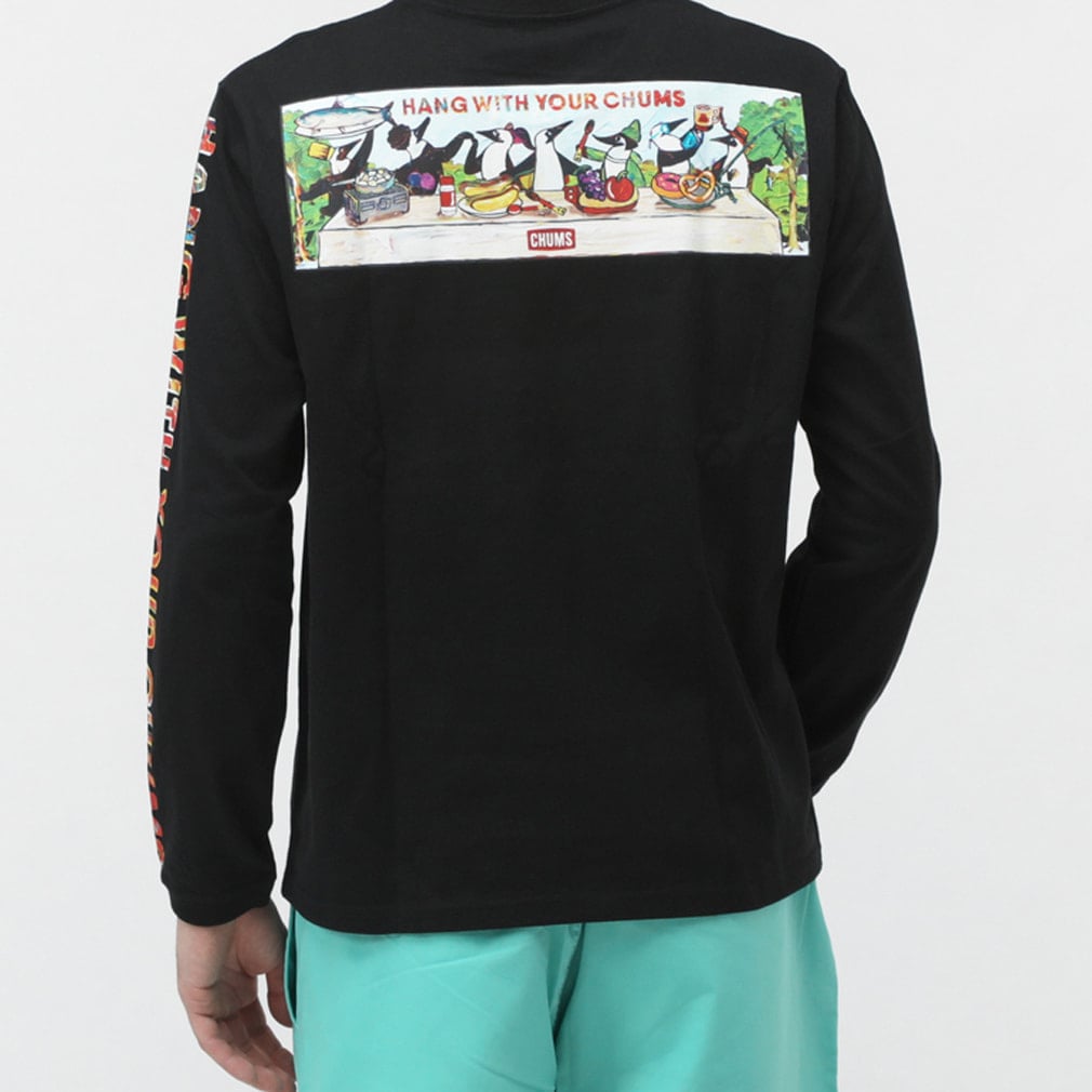 チャムス メンズ アウトドア 長袖Tシャツ Anti-Bug Breakfast L/S T