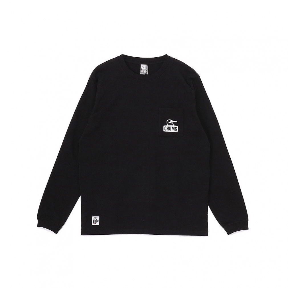 Booby Face Pocket Brushed L/S T-Shirt