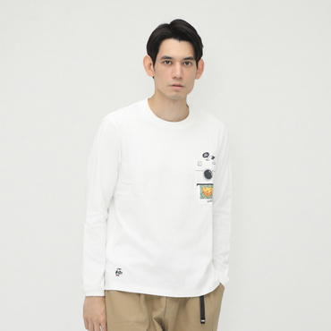 Instant Camera Pocket Brushed L/S T インスタントカメラポケットブラッシュドロングスリーブTシャツ