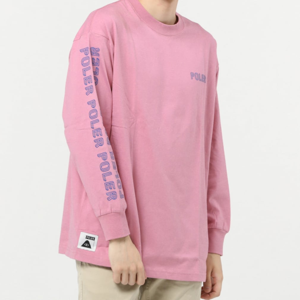 POLER RELAX FIT L/S TEE(サーモンピンク-M)
