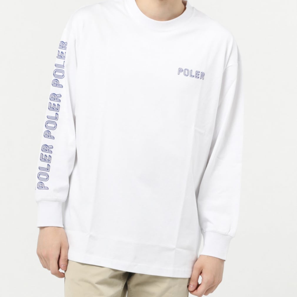POLER RELAX FIT L/S TEE(ホワイト-M)