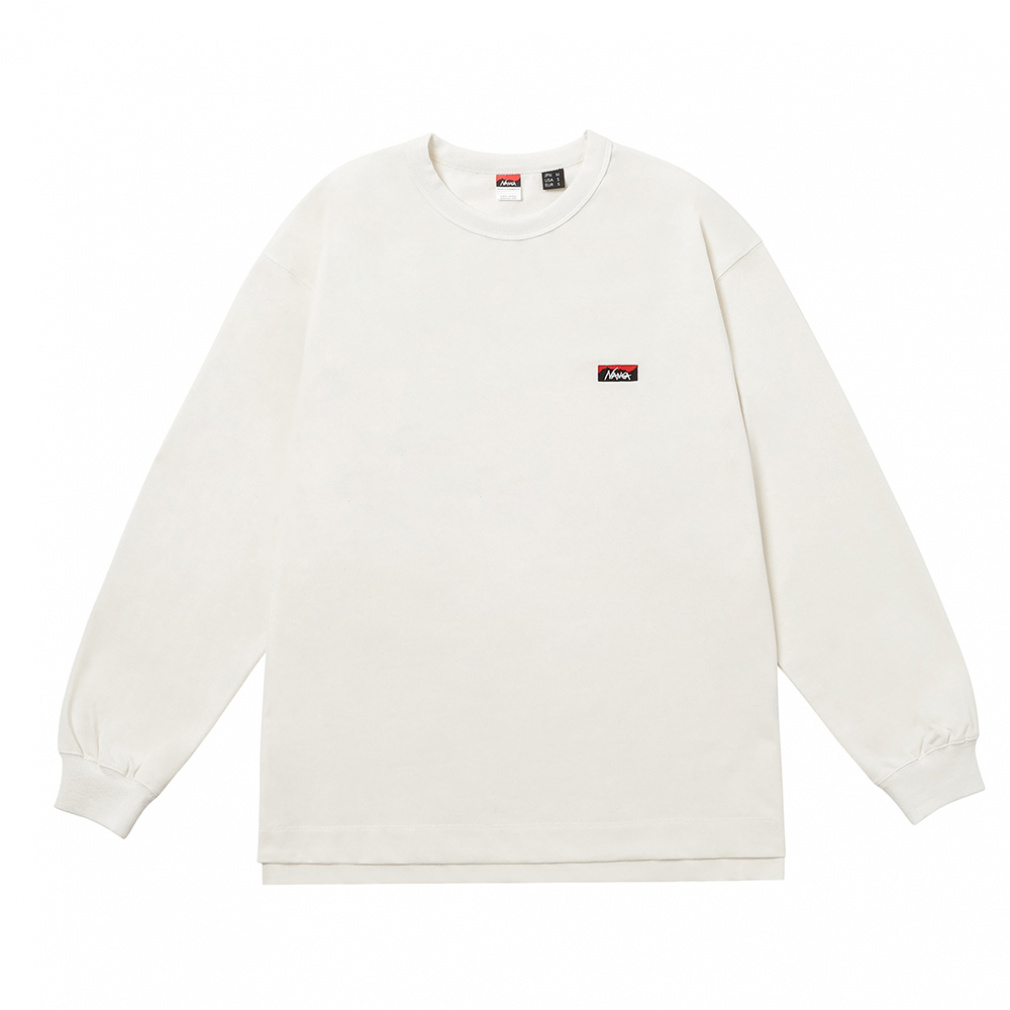 ECO HYBRID BOX LOGO EMBROIDERY L/S TEE(ホワイト-M)