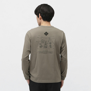 【アルペン限定モデル】 フタクリークグラフィックロングスリーブTシャツ(サンド-S　メンズ)