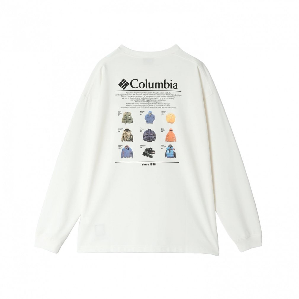 ロストブルックロングスリーブグラフィックTシャツ(オフホワイト-XS　メンズ)