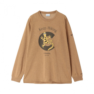 エンジョイマウンテンライフロングスリーブTシャツ(ブラウン-XS　メンズ)