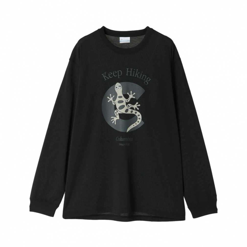 エンジョイマウンテンライフロングスリーブTシャツ(チャコールグレー-XS　メンズ)