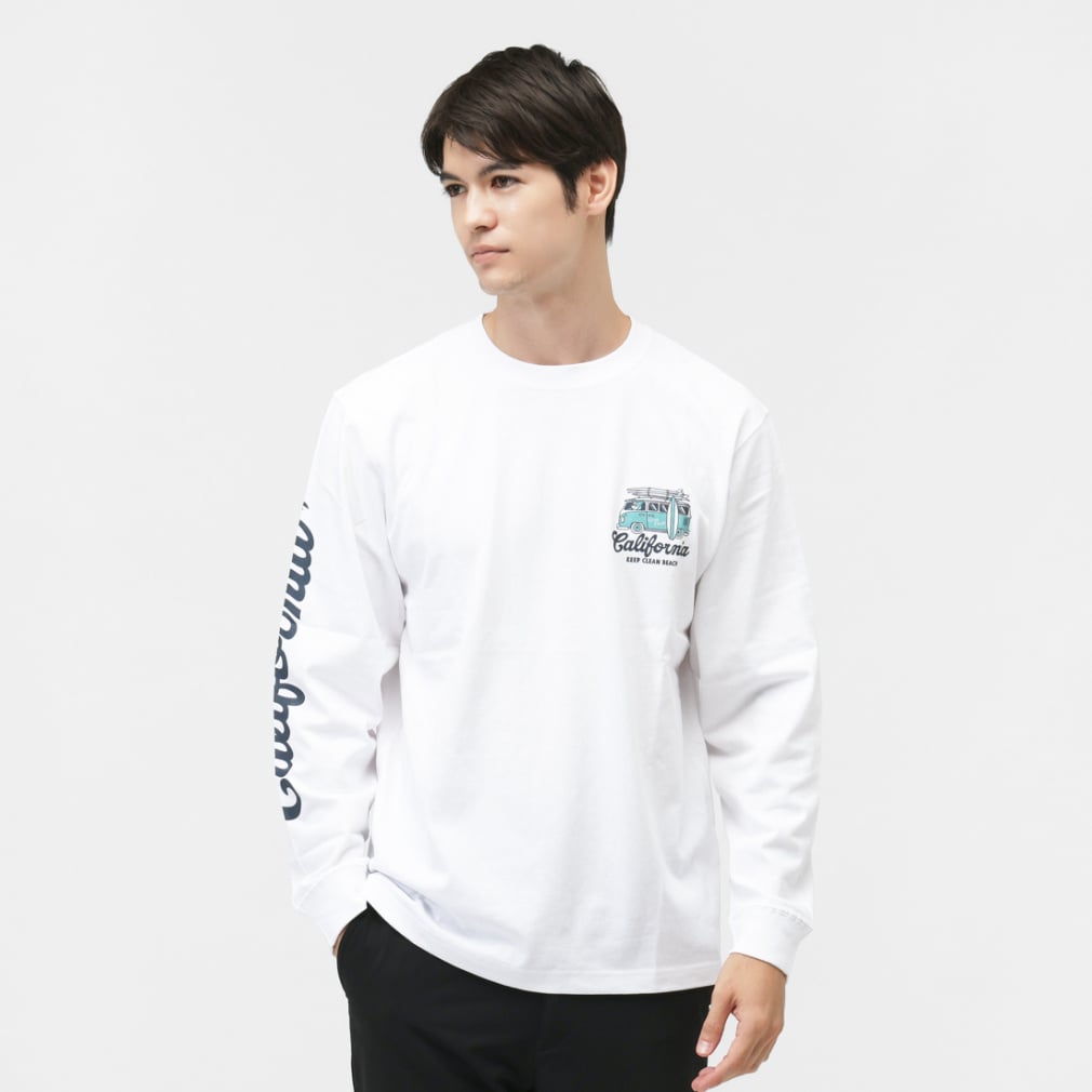 オーシャンパシフィック メンズ アウトドアカジュアル 長袖Tシャツ