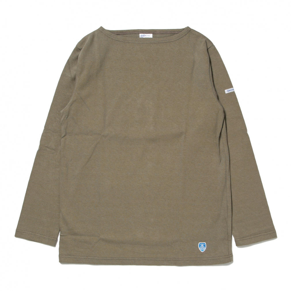 B211 BOAT NECK L/S P.O.(チャコールグレー-1)