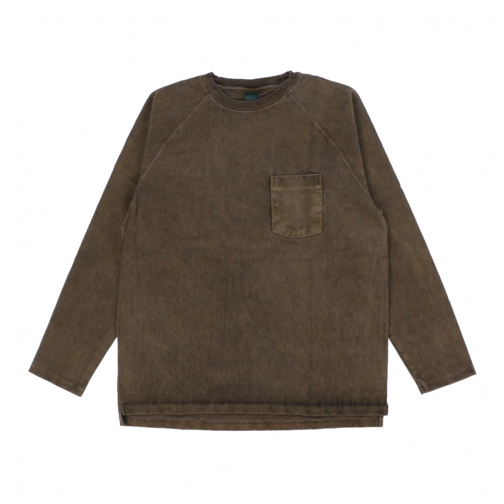 L/S HVY POCKET TEE(ブラウン-S)