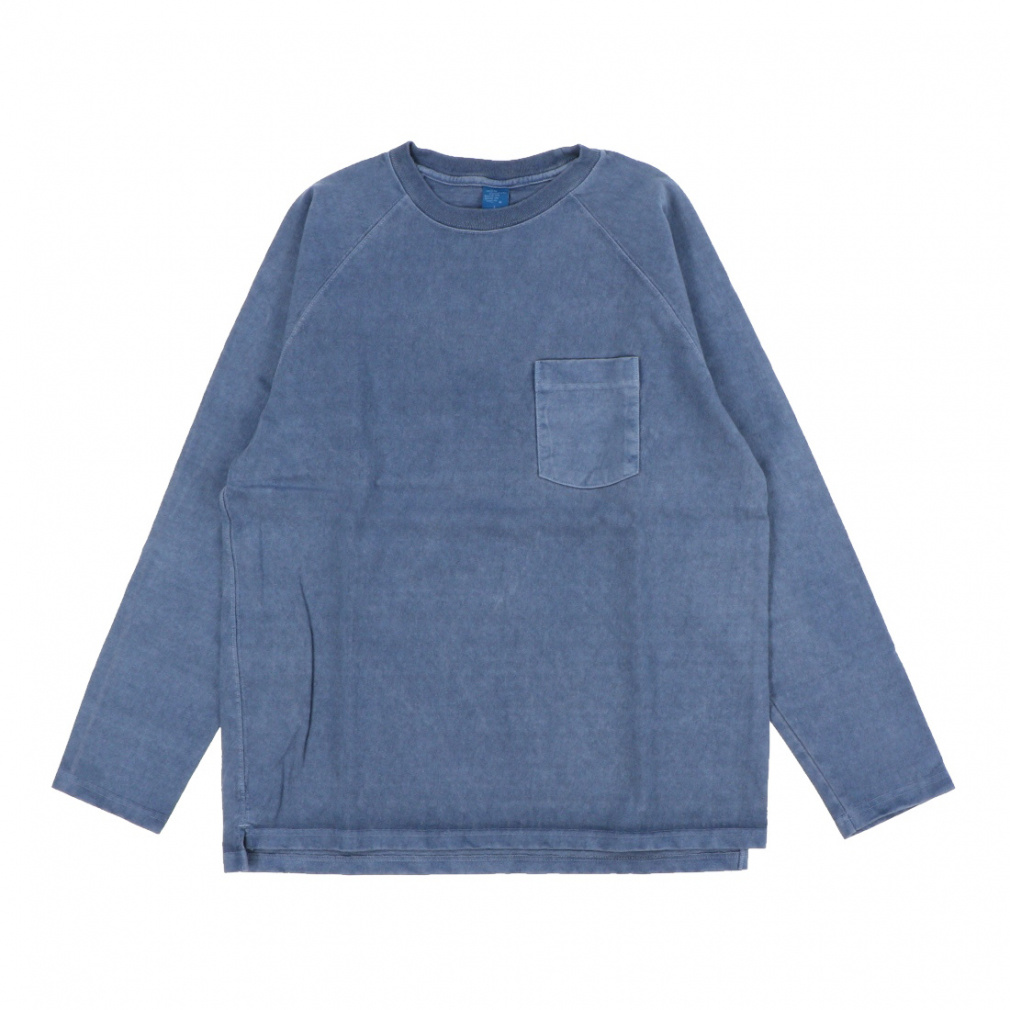 L/S HVY POCKET TEE(サックスブルー-S)