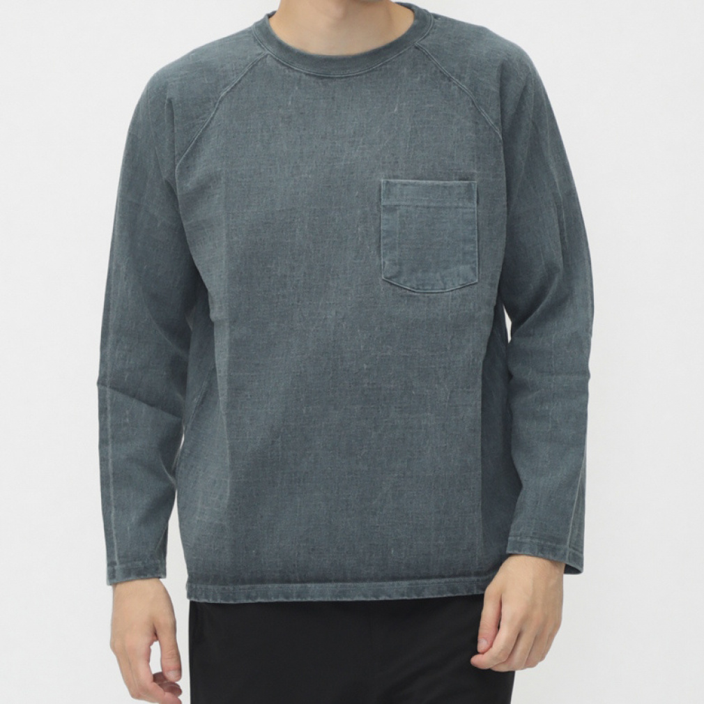 L/S HVY POCKET TEE(ダークブルー-S)