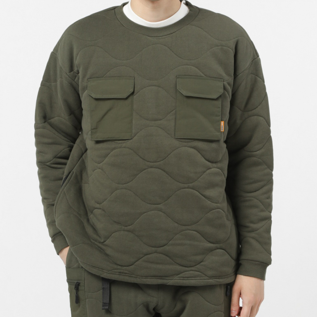 GEAR POCKET QUILT CREW 2.0(オリーブ-M)