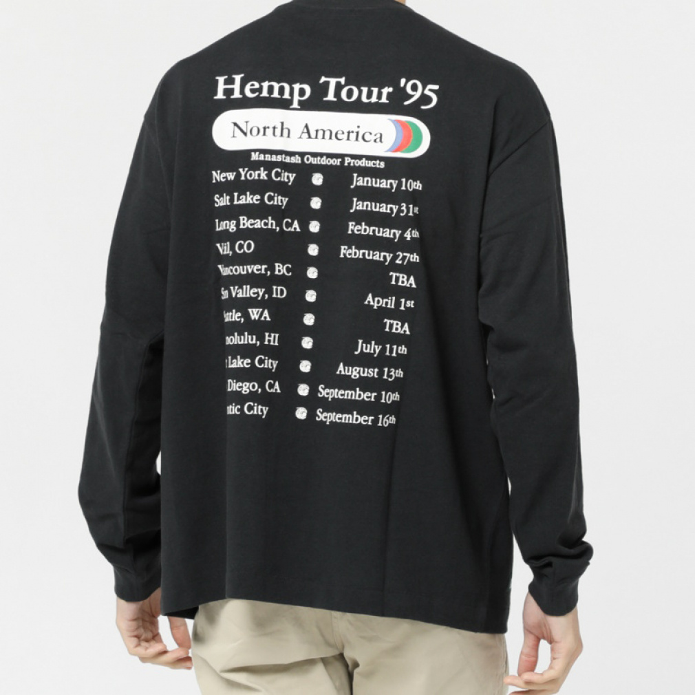 �}�i�X�^�b�V�� �����Y �A�E�g�h�A ����T�V���c HEMP L/S TEE HEMP TOUR 7923230010 MANASTASH