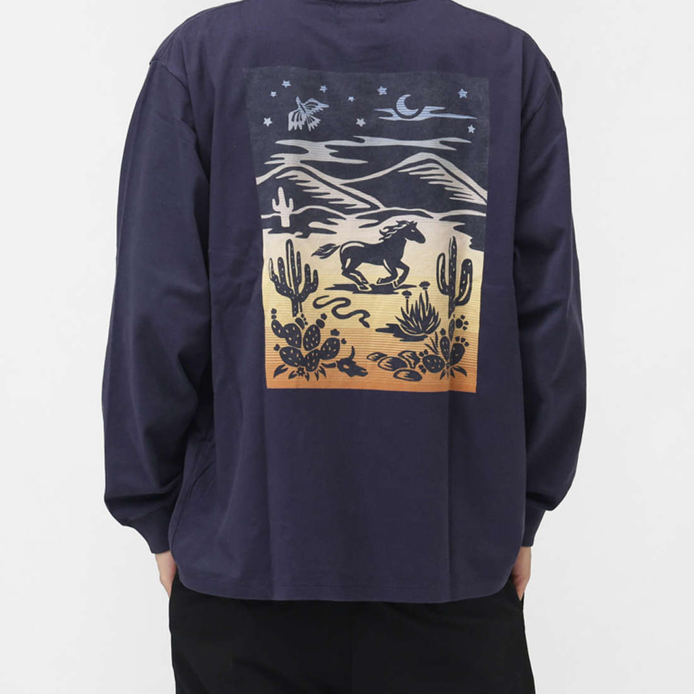 ペンドルトン メンズ アウトドアカジュアル 長袖Tシャツ Back Print LS