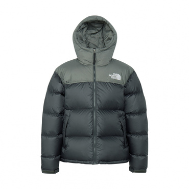 Nuptse Hoodie ヌプシフーディー(グレー×ダークグレー-S)