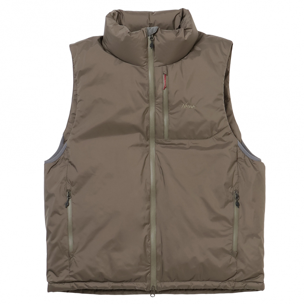 AURORA TEX STAND COLLAR DOWN VEST(グレー-S　メンズ)