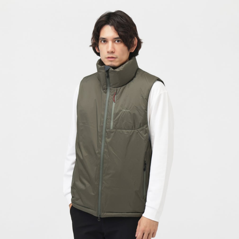 ナンガ メンズ アウトドアカジュアル ダウンベスト AURORA TEX STAND