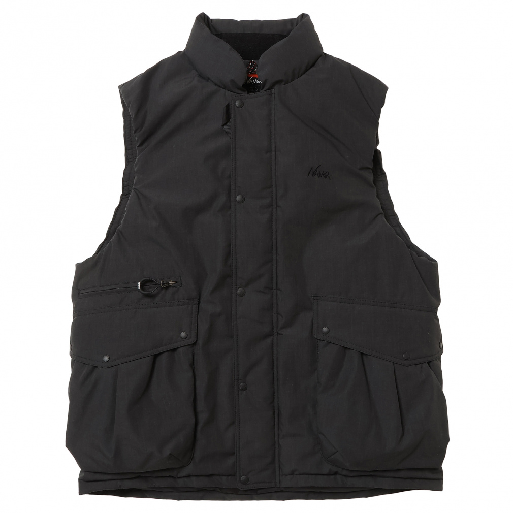 HINOC DOWN VEST(ブラック-M　メンズ)