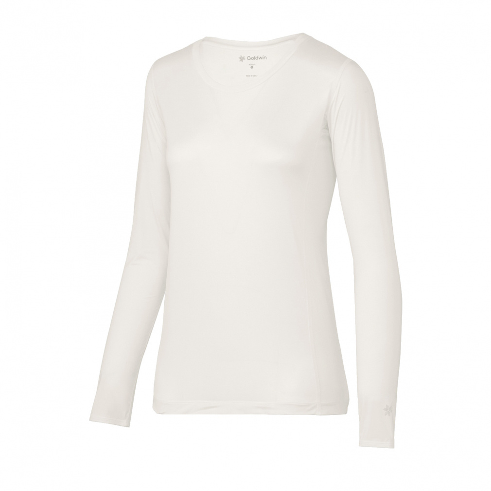 クーリングラウンドネックロングスリーブ(ホワイト-S)