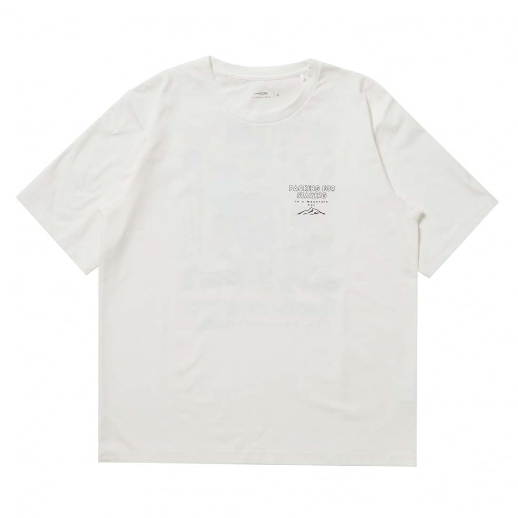 グラフィック半袖T パッキングリスト(ホワイト-S)