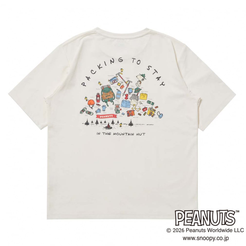グラフィック半袖Tピーナッツパッキングリスト(オフホワイト-S)