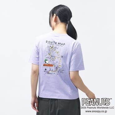 グラフィック半袖Tピーナッツ等高線MAP