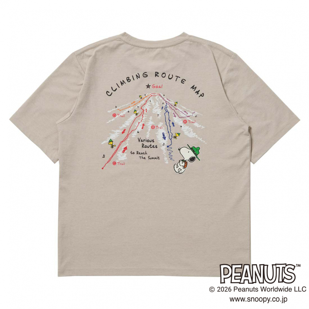 グラフィック半袖Tピーナッツ登頂ルート(アイボリー-S)