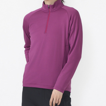 グリッドフリースハーフZIP長袖Tシャツ