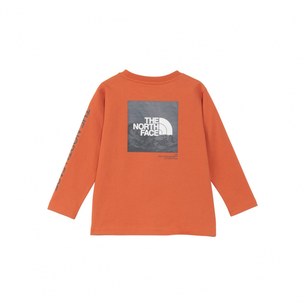 T L/S SleeveGraphicT トドラーロングスリーブスリーブグラフィックティー(キッズ)(レッドブラウン-100cm)