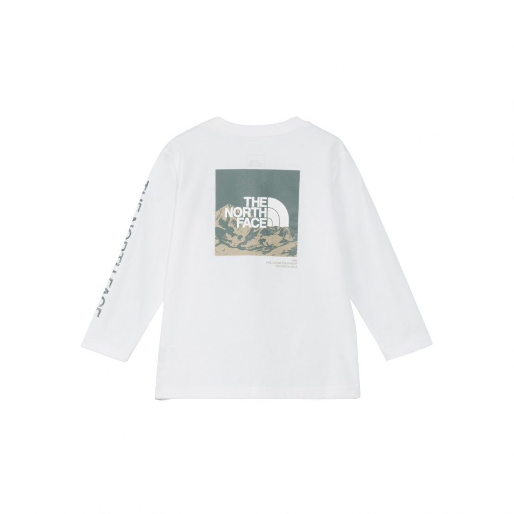 T L/S SleeveGraphicT トドラーロングスリーブスリーブグラフィックティー(キッズ)(ホワイト-100cm)