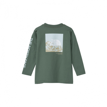 T L/S Sleeve Graphic Tee トドラーロングスリーブスリーブグラフィックティー(オリーブ-100cm)