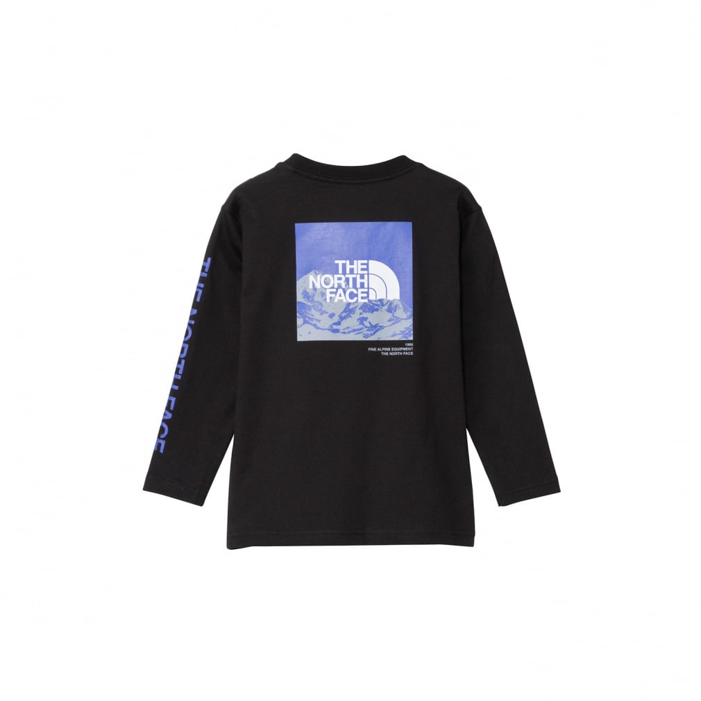 T L/S Sleeve Graphic Tee トドラーロングスリーブスリーブグラフィックティー(ブラック-100cm)