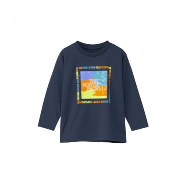 T L/S ESGetmotedGraphicT トドラーロングスリーブイーエスゲットモテッドティー