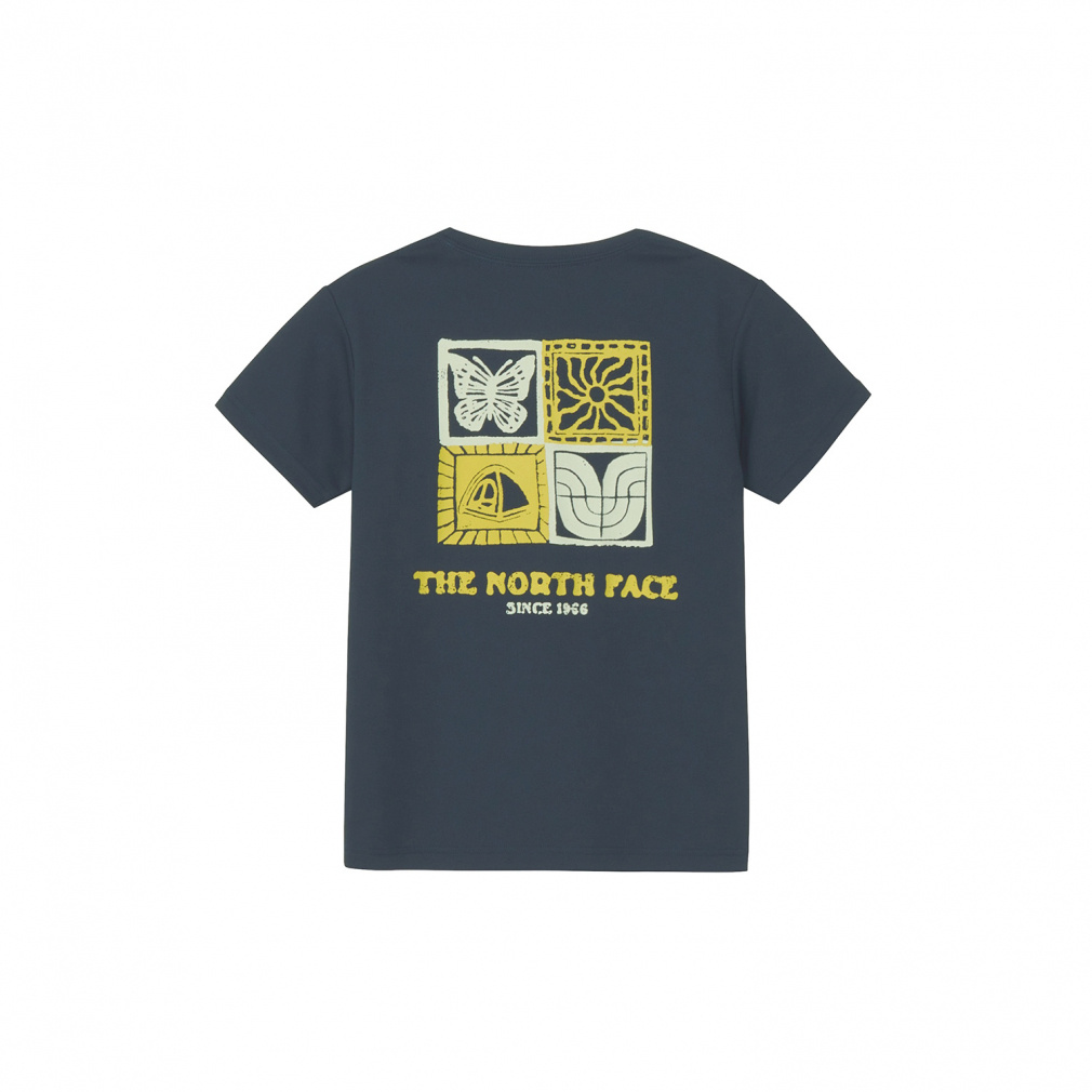 S/S TNF Be FreeGraphic T ショートスリーブTNFビーフリーグラフィックティー(ネイビー-130cm)