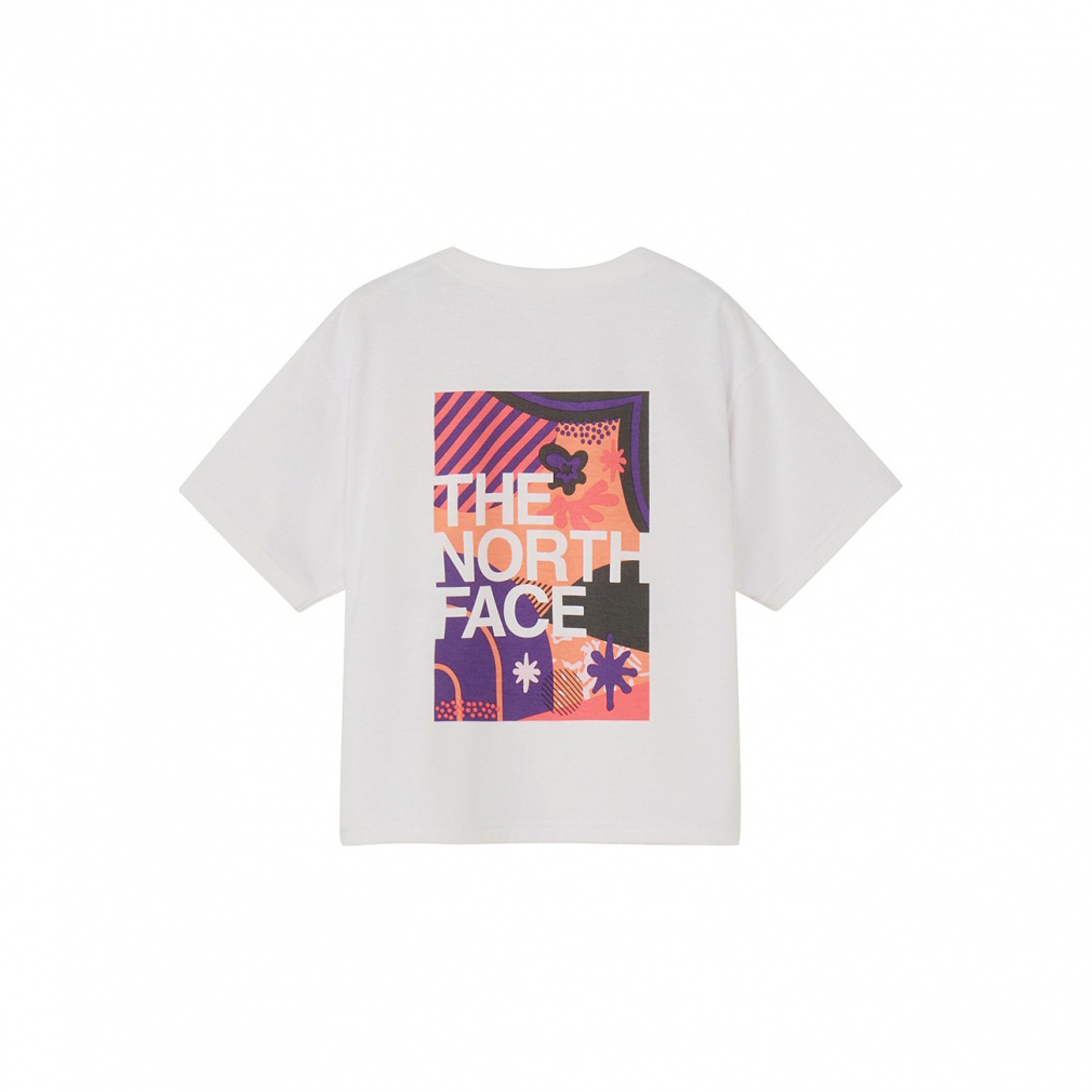 S/S Back Graphic Wide Tee ショートスリーブバックグラフィックワイドティー(ホワイト×ホワイト-130cm)